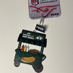 25’ Forever Collectibles NY Jets NFL FOCO Metal Hot Dog Car Holiday Ornament NEW
